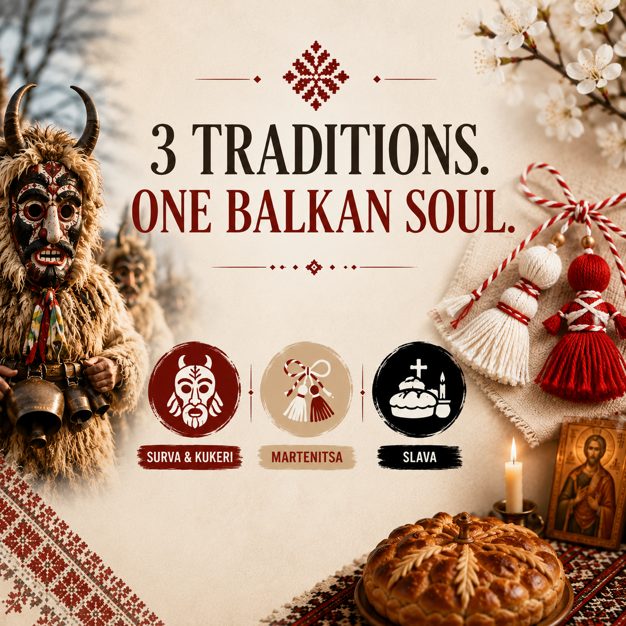 Ancient Balkan Rituals: Bells, Masks and Red Threads